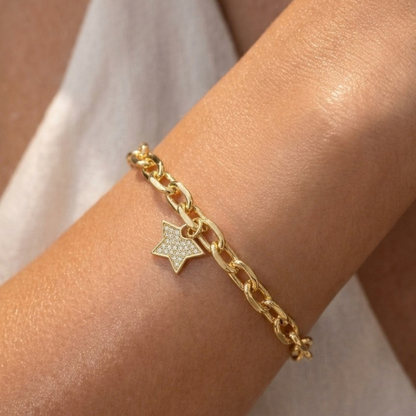 Bileklik Yıldız Charm Detaylı