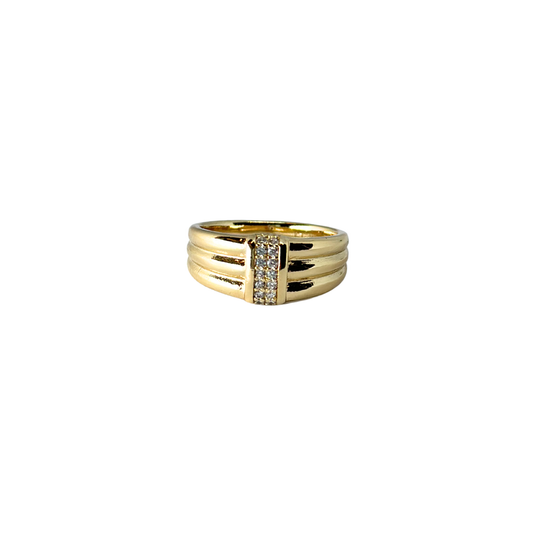 Elara VIP Yüzük — 14 ayar altın görünümlü yüzük | Ferlin Jewelry