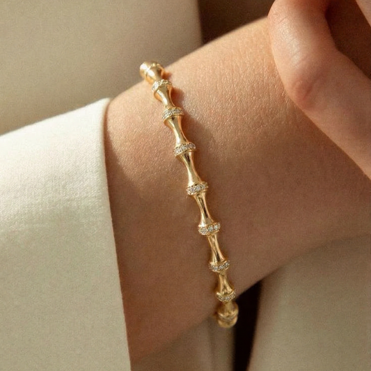 Kuyumcu Model Kemik VIP Kelepçe Bileklik — 14 ayar altın görünümlü bileklik | Ferlin Jewelry