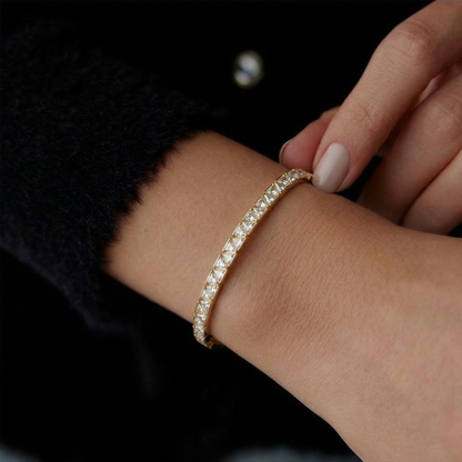 Luna Kuyumcu Model VIP Kelepçe Bileklik — 14 ayar altın görünümlü bileklik | Ferlin Jewelry