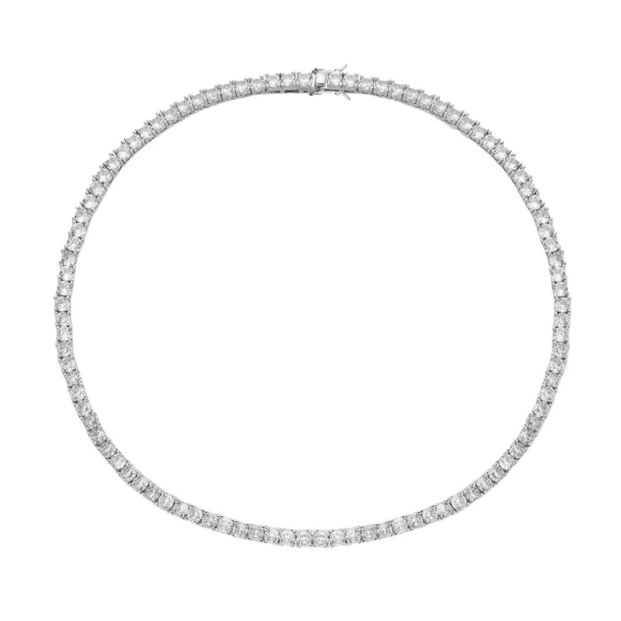 Pırlanta İşçiliği  4 mm Kolye  45 cm