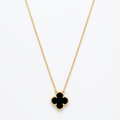 Kolye Yonca Model Siyah VIP