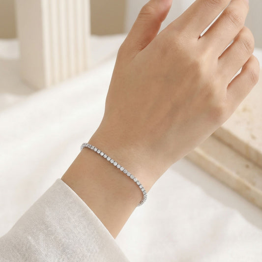 Gümüş Renk Su Yolu Bileklik — 14 ayar altın görünümlü bileklik | Ferlin Jewelry