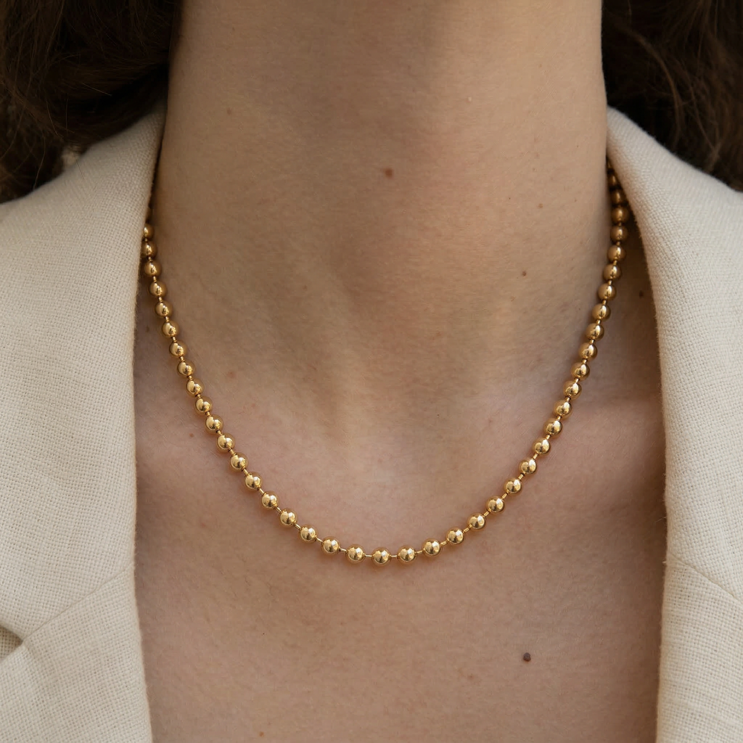 Marvella Kolye VIP 60 Cm — 14 ayar altın görünümlü kolye | Ferlin Jewelry