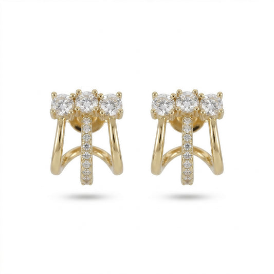 Wera Çoklu Görünüm VIP Küpe — 14 ayar altın görünümlü küpe | Ferlin Jewelry