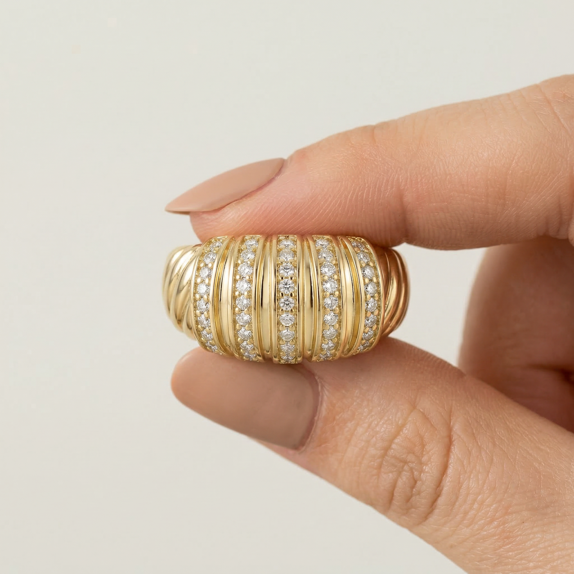 Ravena VIP Yüzük — 14 ayar altın görünümlü yüzük | Ferlin Jewelry