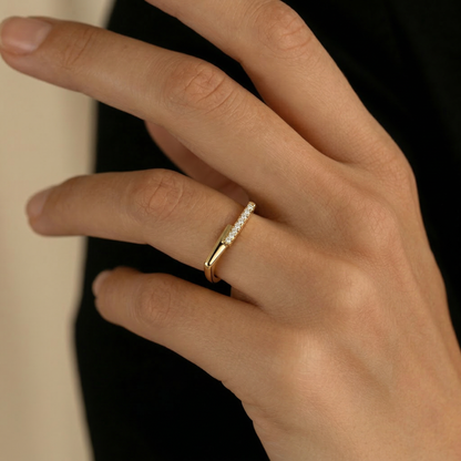 Avelis VIP Yüzük — 14 ayar altın görünümlü yüzük | Ferlin Jewelry
